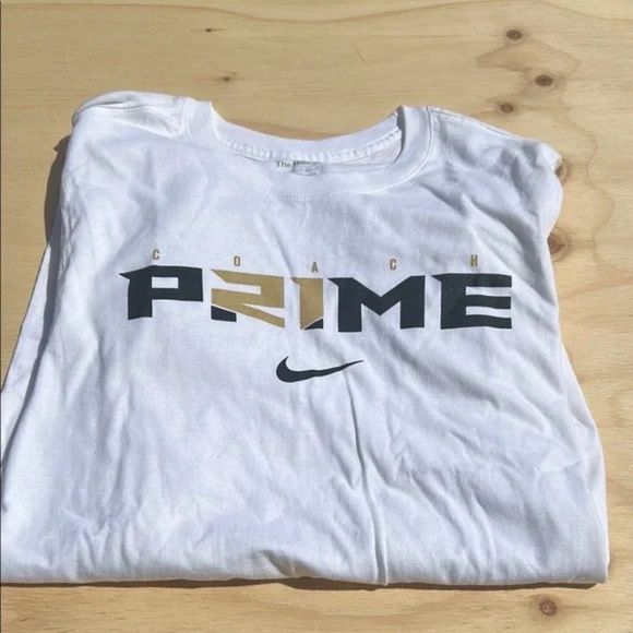 New White Nike Coach Prime long sleeve T-Shirt Medium - Picture 1 of 3